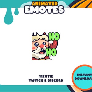 Animated Santa Waving Christmas Holiday Emote | Twitch, Discord, Youtube, TikTok Streaming | Hohoho Snow Fall Vibes