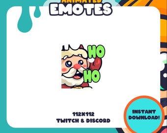 Animated Santa Waving Christmas Holiday Emote | Twitch, Discord, Youtube, TikTok Streaming | Hohoho Snow Fall Vibes