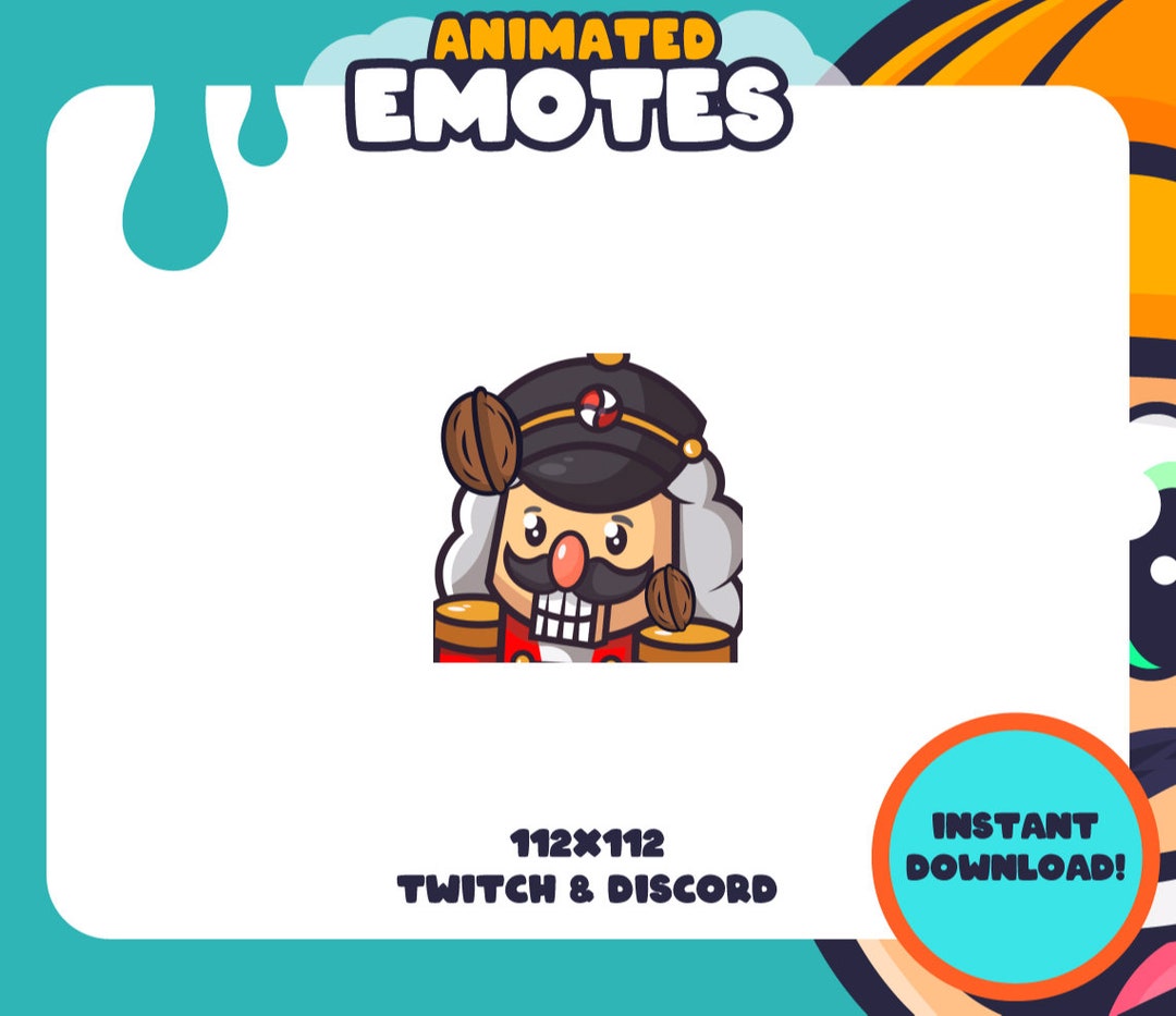 Animated Nutcracker Chew Christmas Holiday Emote for Twitch Etsy UK