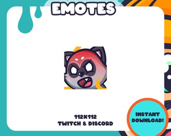 Animated Rage Raccoon Emote | for Twitch, Discord and more! | Angry Emote Cute Racoon