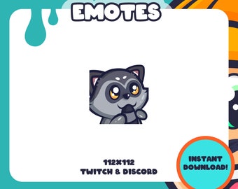 Animated Raccoon Emote | for Twitch, Discord and more! | Cute tail emote
