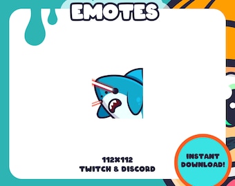 Animated Laser Shark Emote | for Twitch, Discord and more! | Austin Powers Sharks Shooting Laser Beams