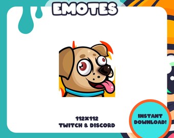 Golden ANIMATED Derpy Dog | for Twitch, Discord and more! | Cute Blep Dog Emote