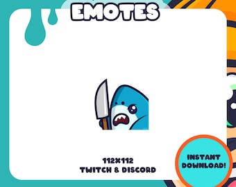 Animated Knife Shark Emote | for Twitch, Discord and more! | Knife Emotes