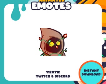 Animated Christmas Lights Robed Creature | Twitch, Discord, Youtube, TikTok Streaming | Lurking Emote Holidays Lights