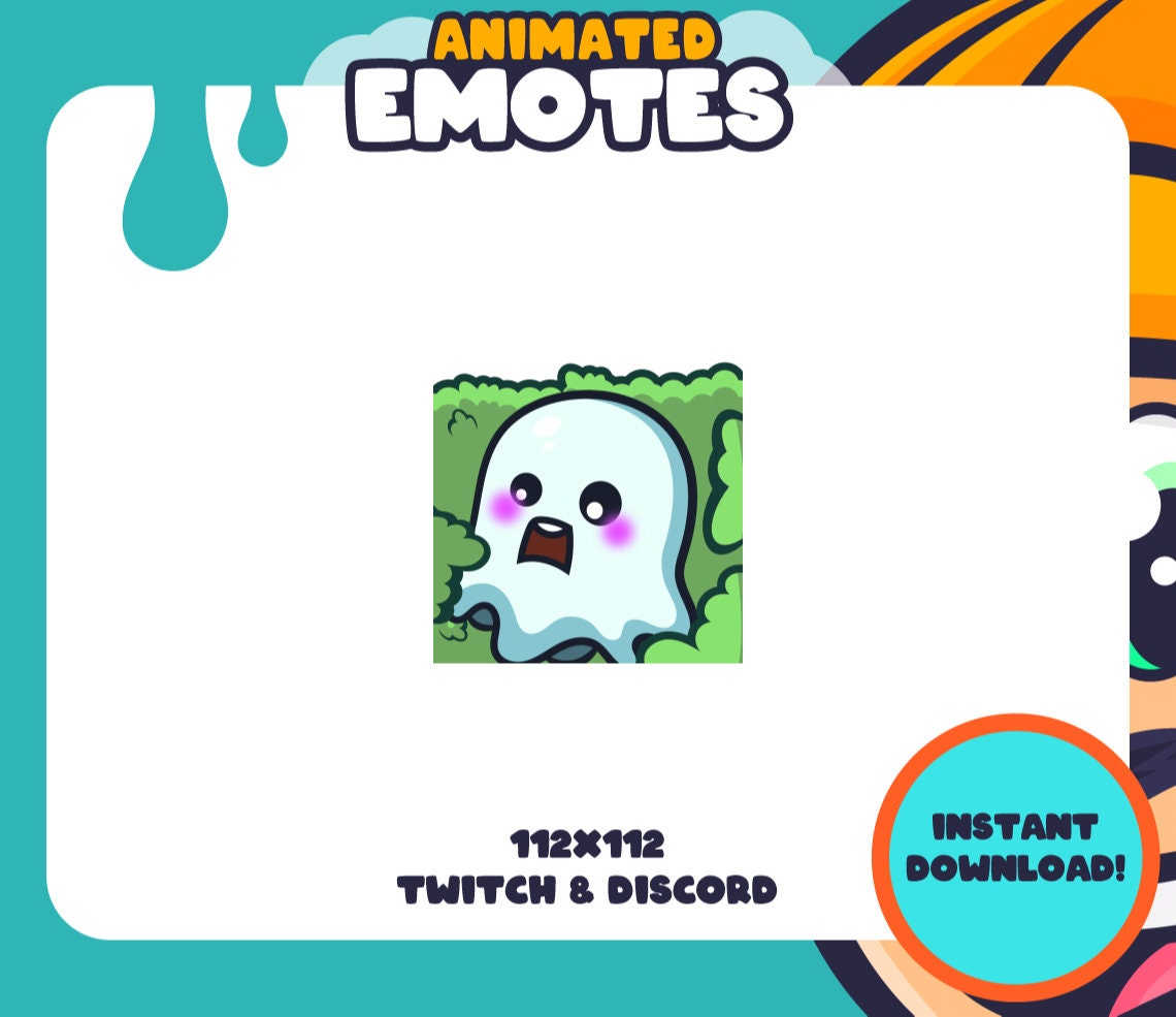 Cute Lurking Ghost Halloween Animated Emote | for Twitch, Discord and ...