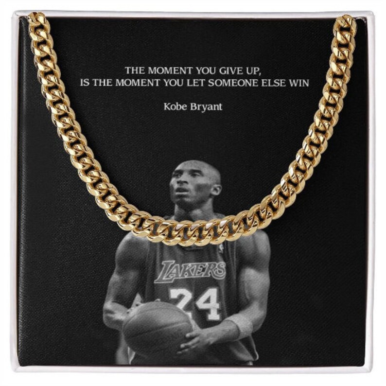 Kobe Bryant Black Mamba Basketball Chain Necklace Stainless Steel Lakers Gift NBA Jewelry for