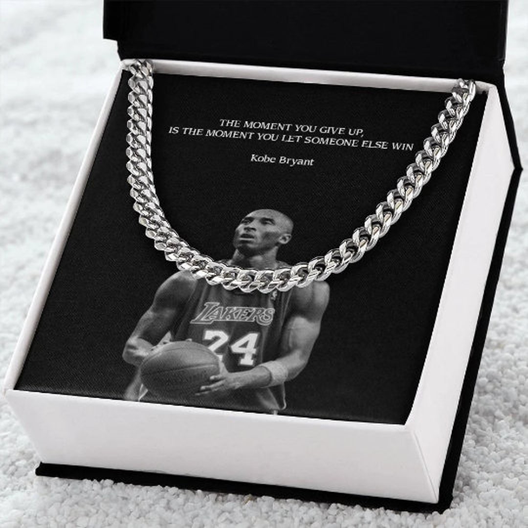 1pc Stainless Steel Design Simple Fashion Kobe Bryant #24 Memorial Pendant  Necklace, Gift For Birthday, Party Accessory | SHEIN USA