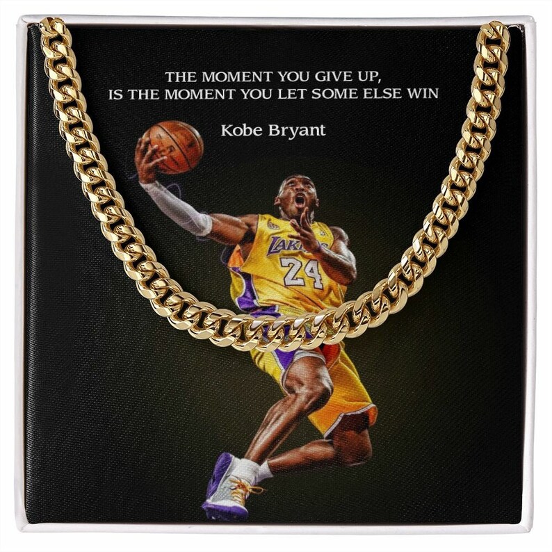 Collier chaîne de basketball Kobe Bryant Black Mamba Acier Etsy France