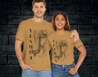 Shirt leeuw Jesjoea | Christelijke ronde hals | Leeuwenkop | Uniseks