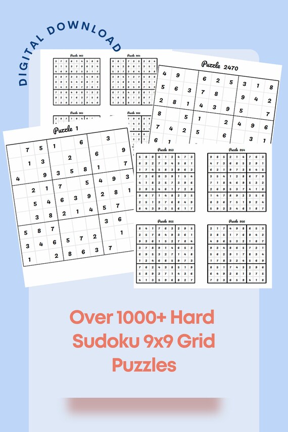 くそがき ページ Downloadable and Printable 2500 9x9 Sudoku Puzzles (2500 Hard