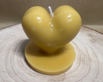 Heart Candle - 100% Beeswax