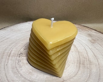 Twisted Heart in Hands Candle - 100% Beeswax