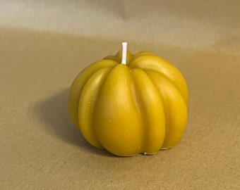 Pumpkin Shaped Candle - 100% Beeswax