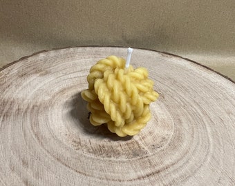 Small Rope Shaped Beeswax Candle