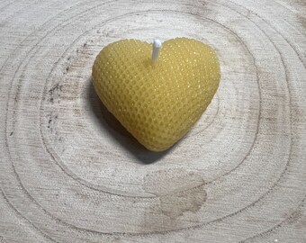 Small Heart Candle - 100% Beeswax