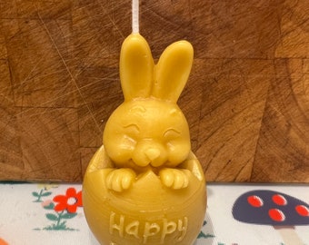 Easter Egg Bunny Beeswax Candle