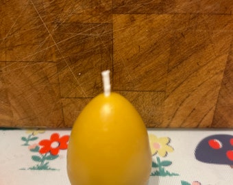 Egg Shaped Beeswax Candle