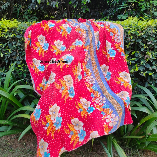 Wholesale Lot Of Indian Vintage Kantha Quilt Handmade Throw Reversible Blanket Bedspread Cotton Fabric BOHEMIAN quilt, Street Bedsheet,