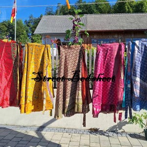 Vintage Silk Wrap Skirts - Bohemian Style - Lot of 5