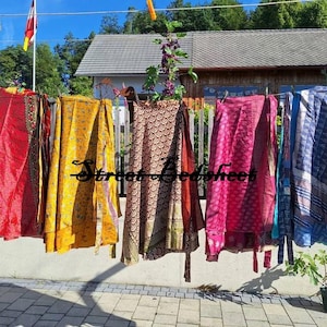 Wholesale Silk Sari Wrap Skirts: Reversible Vintage Handmade Long Skirts