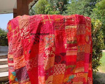 Boho patchwork quilt Kantha quilt handgemaakte vintage quilts Boho kingsize beddengoed gooien deken sprei quilten hippie quilts te koop