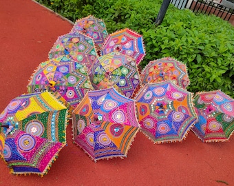 Sale On Indian Wedding Umbrella Handmade Umbrella Decorations Parasols Cotton Umbrellas, Cotton Diwali Decoration Umbrella