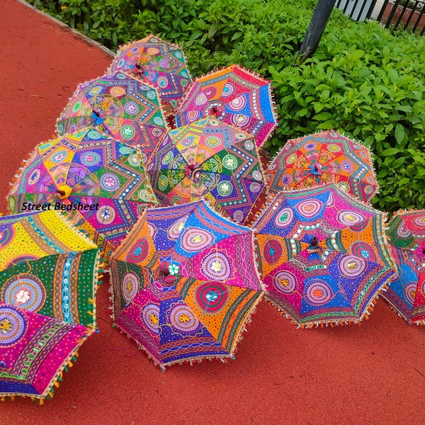 Sale On Indian Wedding Umbrella Handmade Umbrella Decorations Parasols Cotton Umbrellas, Cotton Diwali Decoration Umbrella