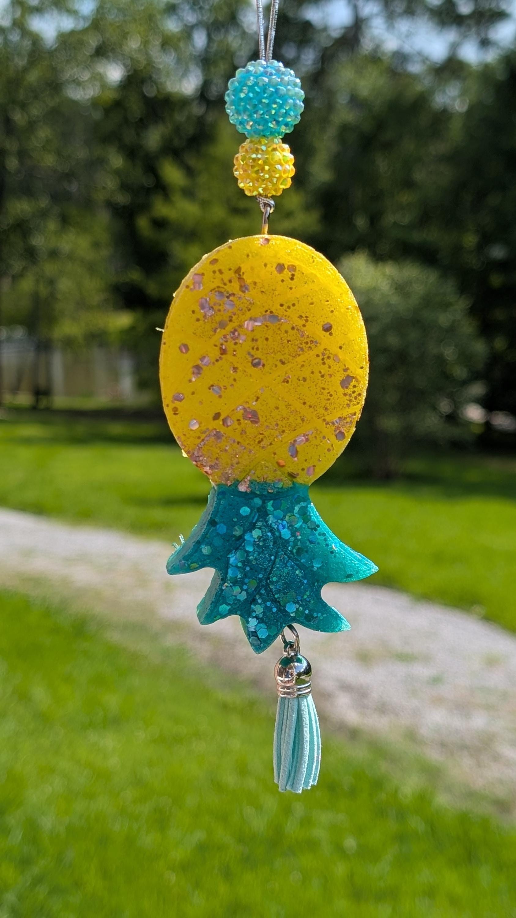 Upside Down Pineapple / Swinger / Lifestyle Automotive car vehicle air freshie Aromatherapy Fragrance / Rearview Mirror Hanging Decoration
