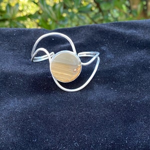 Vintage Owyhee Picture Jasper Cuff Bracelet-Sterling Silver