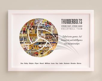 EDITABLE Volleyball Picture Frame. Volleyball Picture Template. Volleyball Picture Collage, Volleyball Picture Collage Volleyball team Canva
