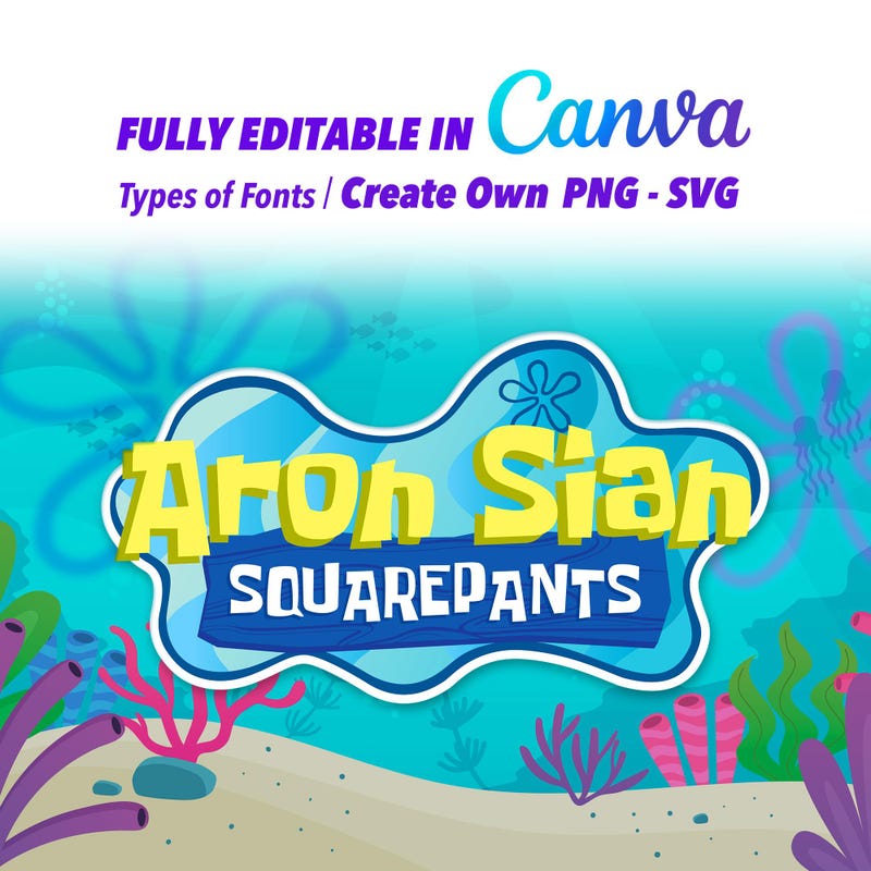 Spongebob Font for Canva - Etsy