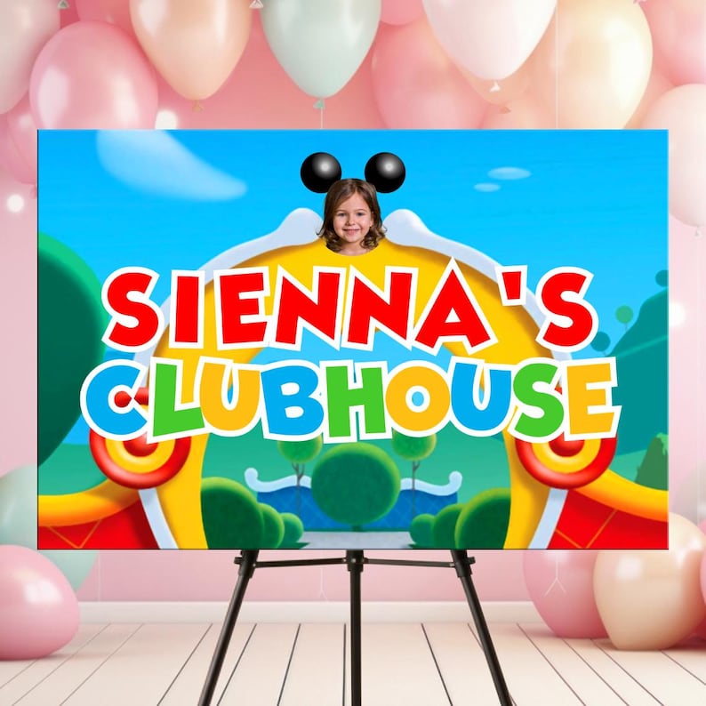 Clubhouse Colorfull Mouse Clubhouse Editable Logo, Clubhouse Font, Personalized PNG ...