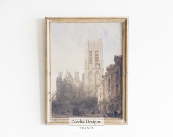 Notre Dame In 1800 | Vintage Painting | Digital Print Wall Decor | PRINTABLE | 178