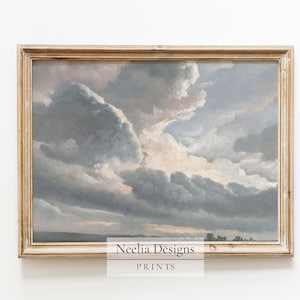 Large Clouds | Vintage Painting | Digital Print Wall Decor | PRINTABLE | 013