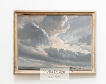Large Clouds | Vintage Painting | Digital Print Wall Decor | PRINTABLE | 013