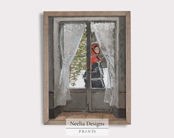 Girl in the Snow from Inside | Vintage Painting | Digital Print Wall Decor | PRINTABLE | 152