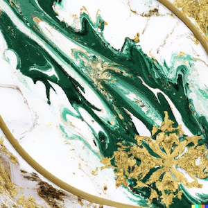 Luxurious green decorative picture