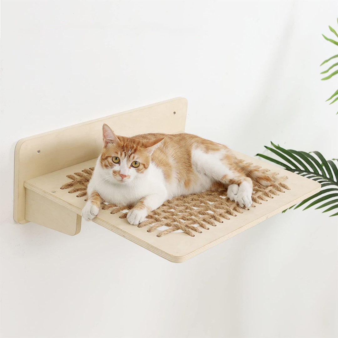 Cat Bed Wall Mounted Sisal Rope Wall Shelve Modern Cat Etsy