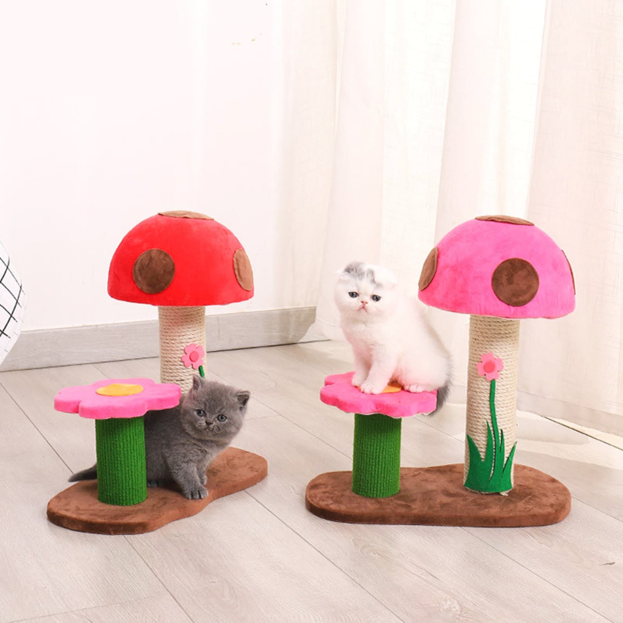 Cat Scratching Post Mushroom Ornament Pattern Handmade Modern Etsy
