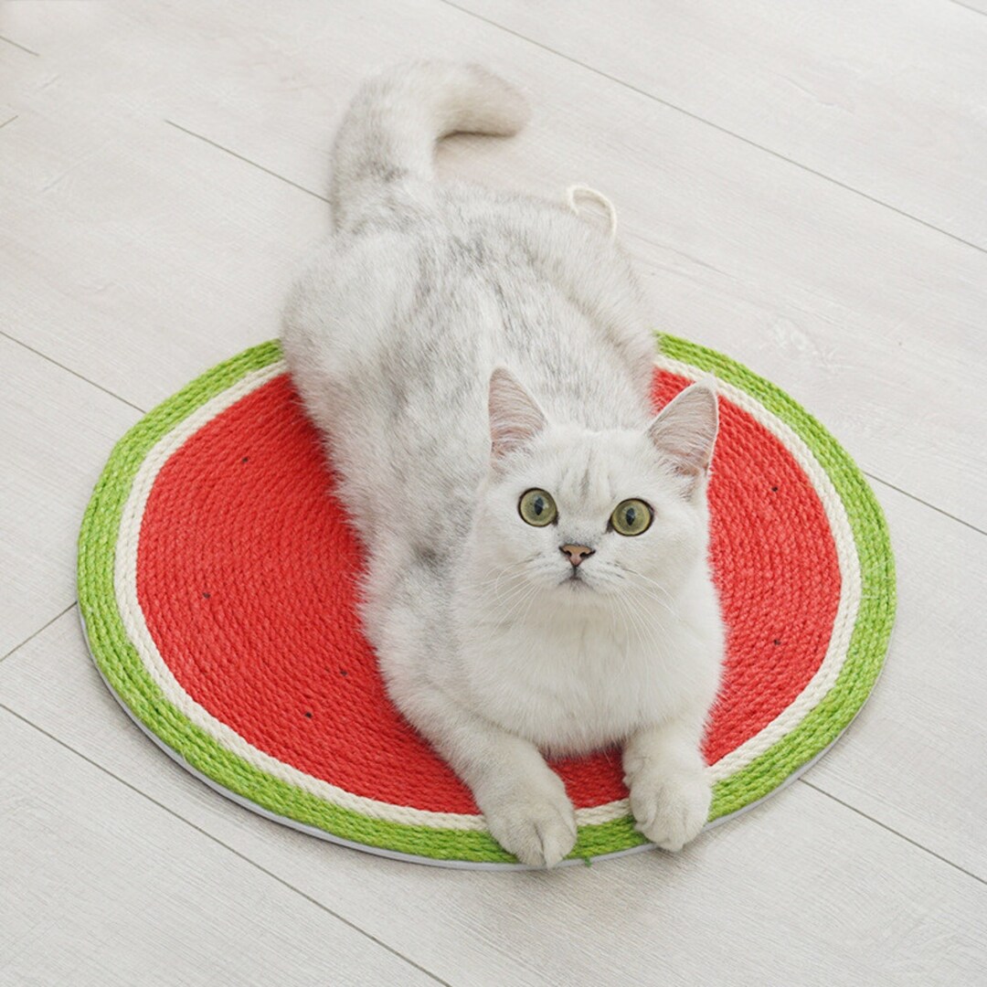 Sisal Watermelon Cat Linen Mat Wall Cat Scratcher Modern Cat Etsy New