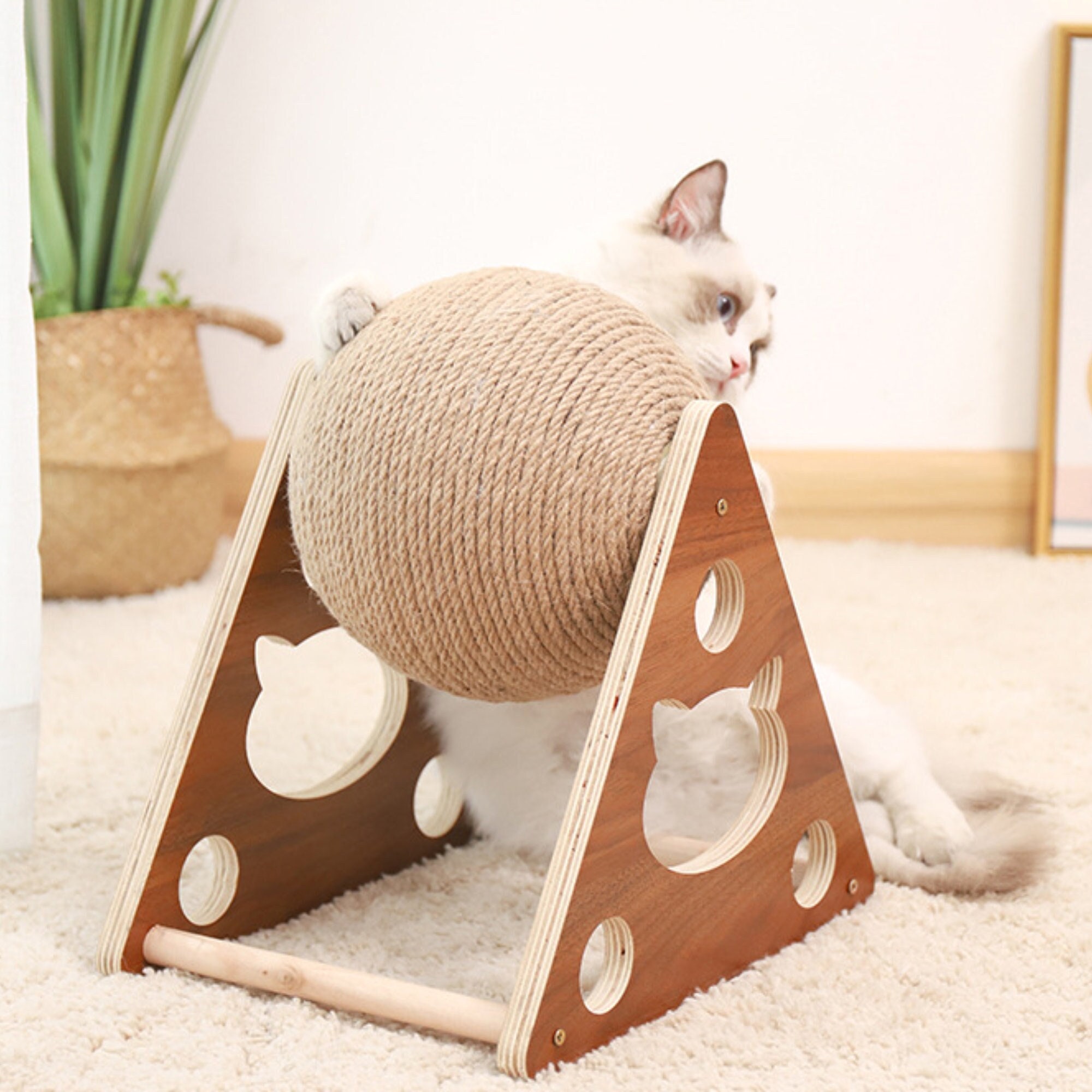 cat scratch post rope