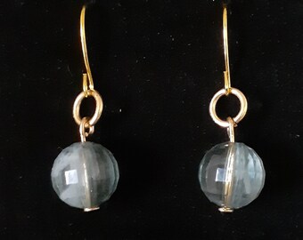 Light Green Orb French Earrings