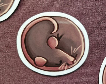 Sleeping rat Vinyl Sticker