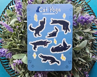 Cat Yoga Sticker Sheet