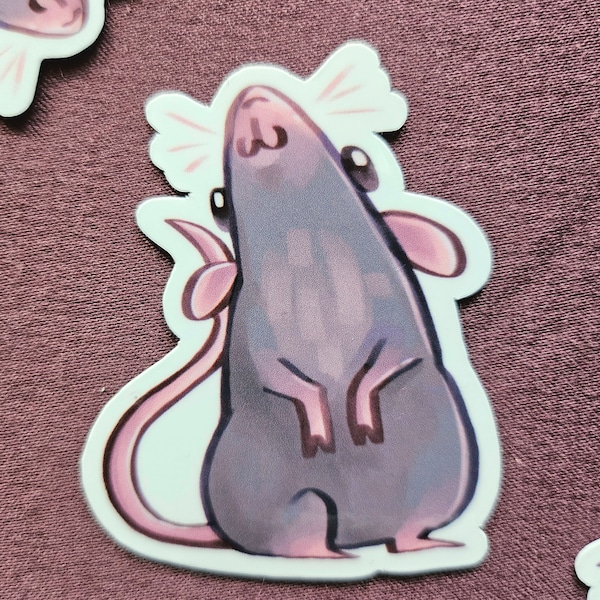 Curious Rat Vinyl Sticker