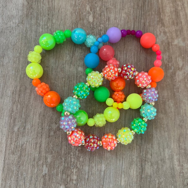 Neon Beaded Bracelet