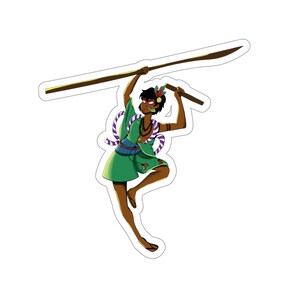 Tupi Warrior Kabuki Kiss-Cut Stickers