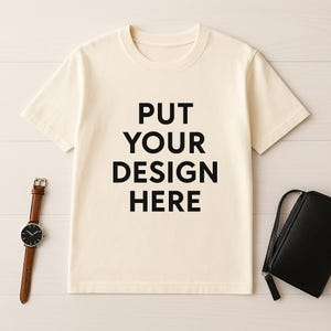 Comfort Colors C1717 T-Shirt Mockup | Minimalist Flat Lay POD (Instant Download)