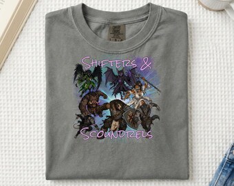 Camiseta Cambiaformas y Canallas, Camiseta de Hombres Lobo con Colores Cómodos, Camiseta de Halloween de Fantasía Oscura, Regalo de Fantasía